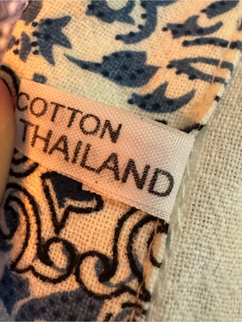 Men's Cotton White Casual Button-Down Shirt with Blue Elephant Print xl - Picture 6 of 6
